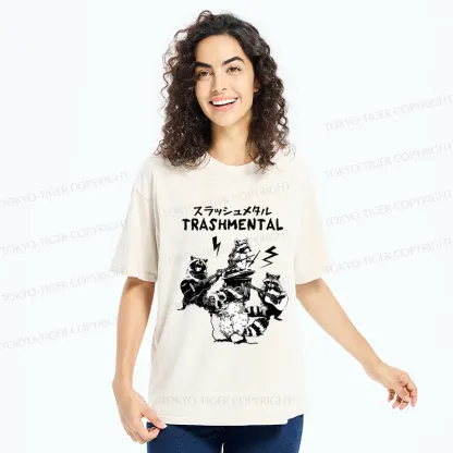 Tokyo-Tiger Trash Metal Band Washed T-Shirt