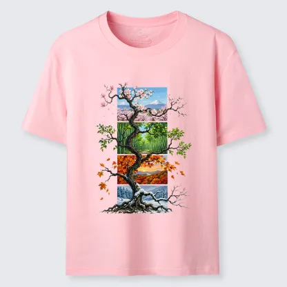 Tokyo-Tiger Nature Four Seasons Tree Art Classic T-Shirt