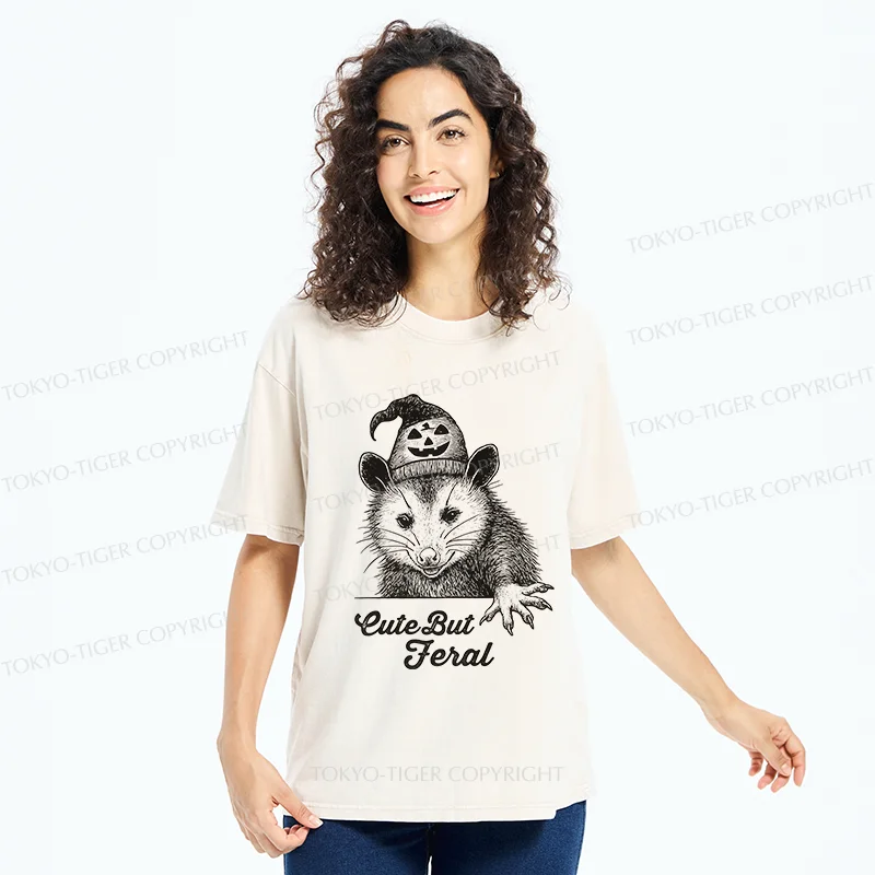 Tokyo-Tiger Halloween Possum Washed T-Shirt