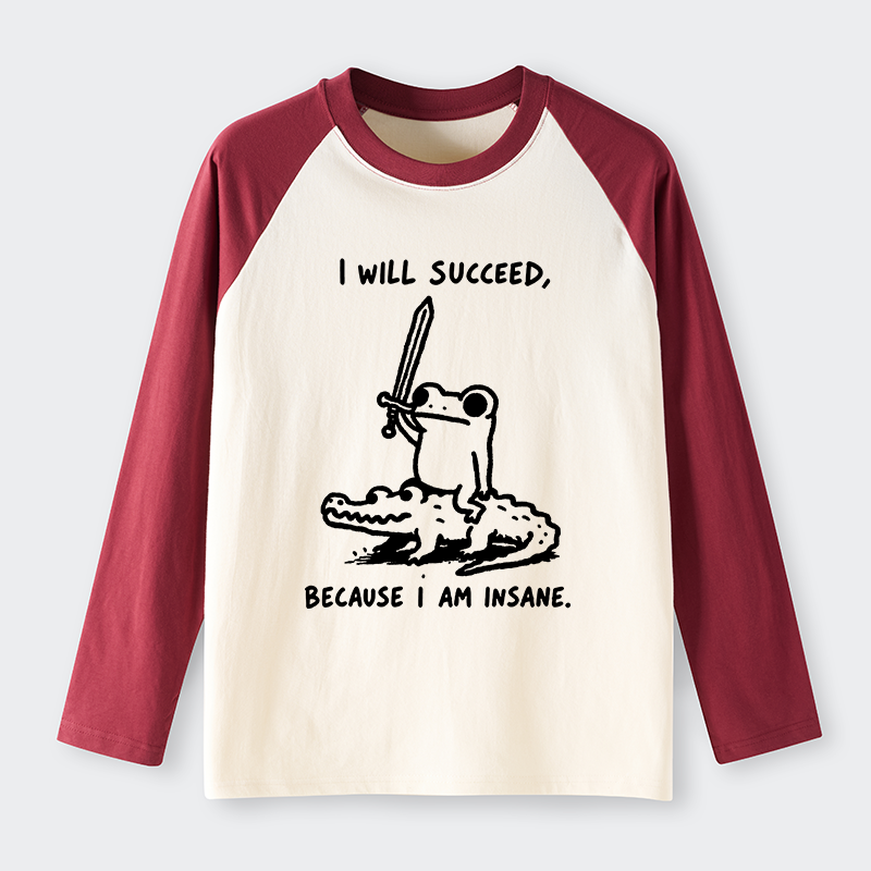 Tokyo-Tiger Warrior Frog Funny Meme Raglan Long Sleeve T-shirt