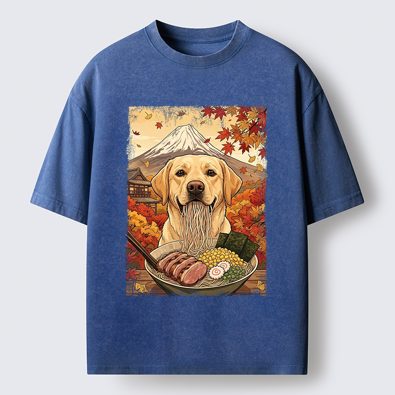 Tokyo-Tiger Ramen Dog Feast Washed T-Shirt