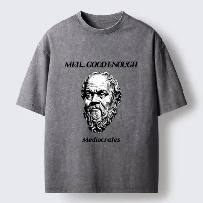 Tokyo-Tiger Meh Philosophy Meme Washed T-Shirt