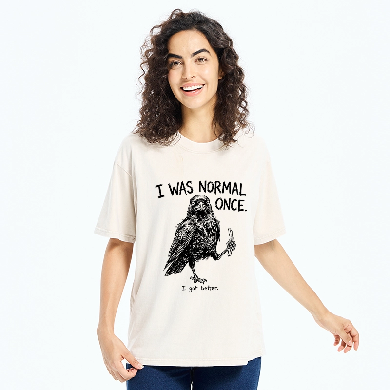 Tokyo‑Tiger Funny Crow Meme Washed T‑Shirt