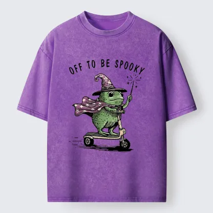 Tokyo‑Tiger Heading To Halloween Washed T‑Shirt