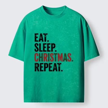 Tokyo-Tiger Christmas Daily Repeat Washed T-Shirt