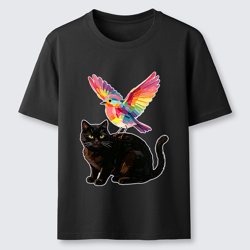 Tokyo-Tiger Rainbow Bird With Cat Classic T-Shirt