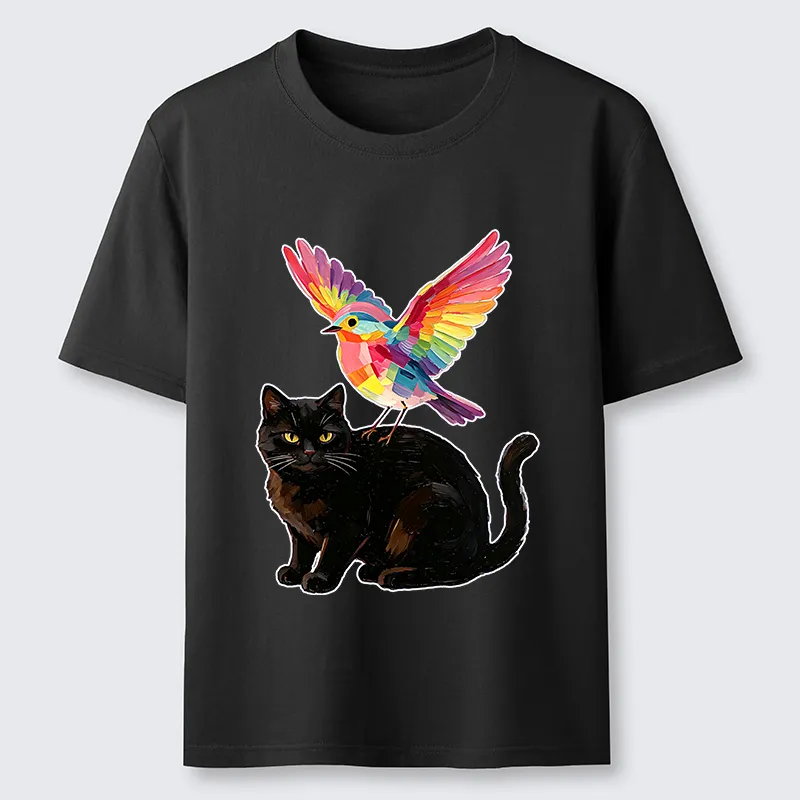Tokyo-Tiger Rainbow Bird With Cat Classic T-Shirt