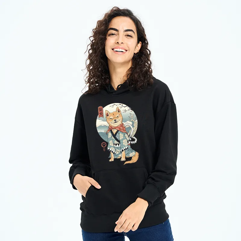 Tokyo-Tiger Samurai Shiba Dog Japanese Classic Hoodie