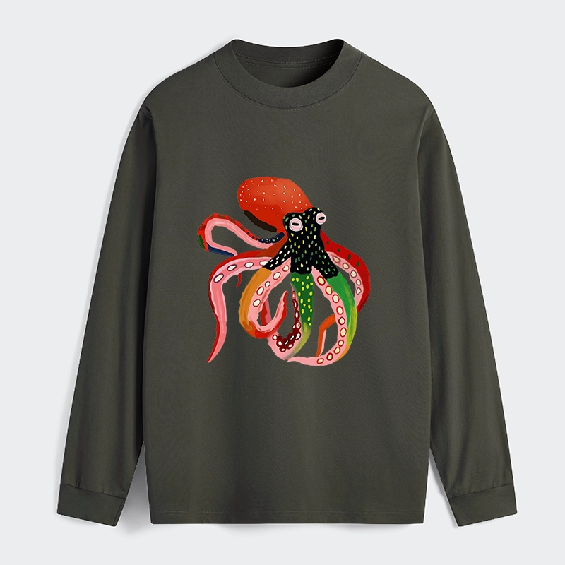 Tokyo‑Tiger Colorful Octopus Art Classic Long Sleeve T-Shirt