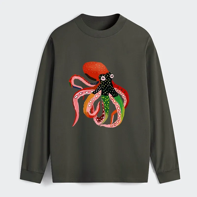 Tokyo‑Tiger Colorful Octopus Art Classic Long Sleeve T-Shirt