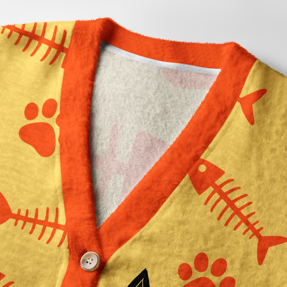 Tokyo-Tiger Cute Scarf Cat Ugly Cardigan Sweater