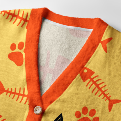 Tokyo-Tiger Cute Scarf Cat Ugly Cardigan Sweater