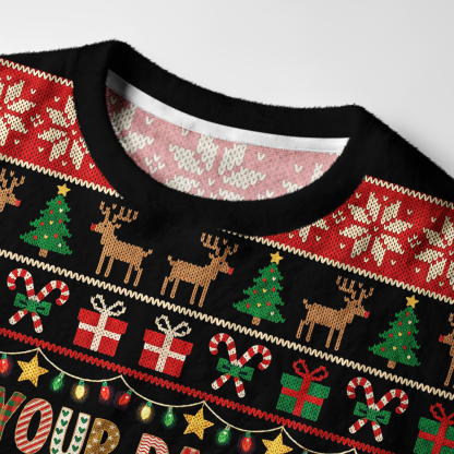 Tokyo-Tiger May Your Days Be Merry And Bright Fuzzy Christmas Ugly Sweatshirt