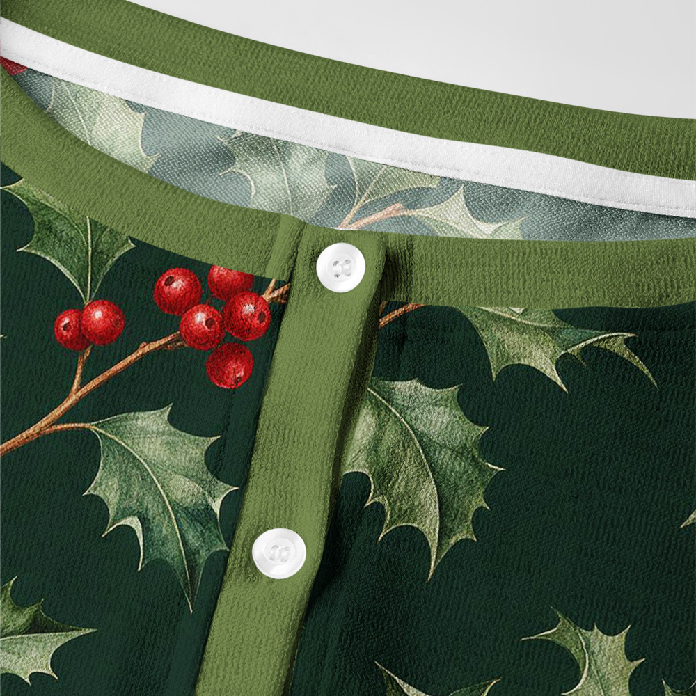 Tokyo-Tiger Crimson Berry Holly Women's Lightweight Cardigan