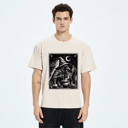 Tokyo-Tiger Funny Magical Raven Washed T-Shirt