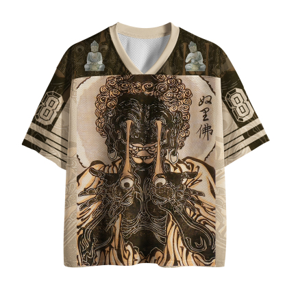 Tokyo-Tiger All-Seeing Buddha Of Glitched Reality Mesh Jersey