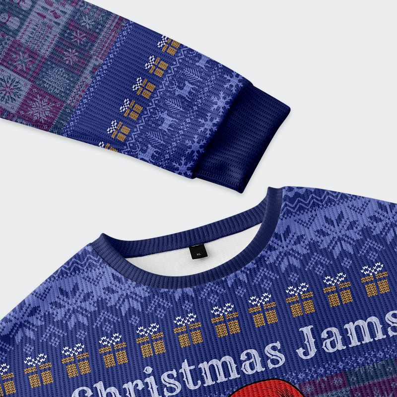 Tokyo-Tiger Christmas Jams But Glock Don’t Christmas Ugly Sweatshirt