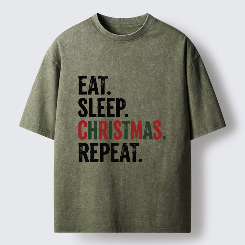 Tokyo-Tiger Christmas Daily Repeat Washed T-Shirt
