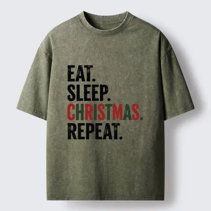 Tokyo-Tiger Christmas Daily Repeat Washed T-Shirt