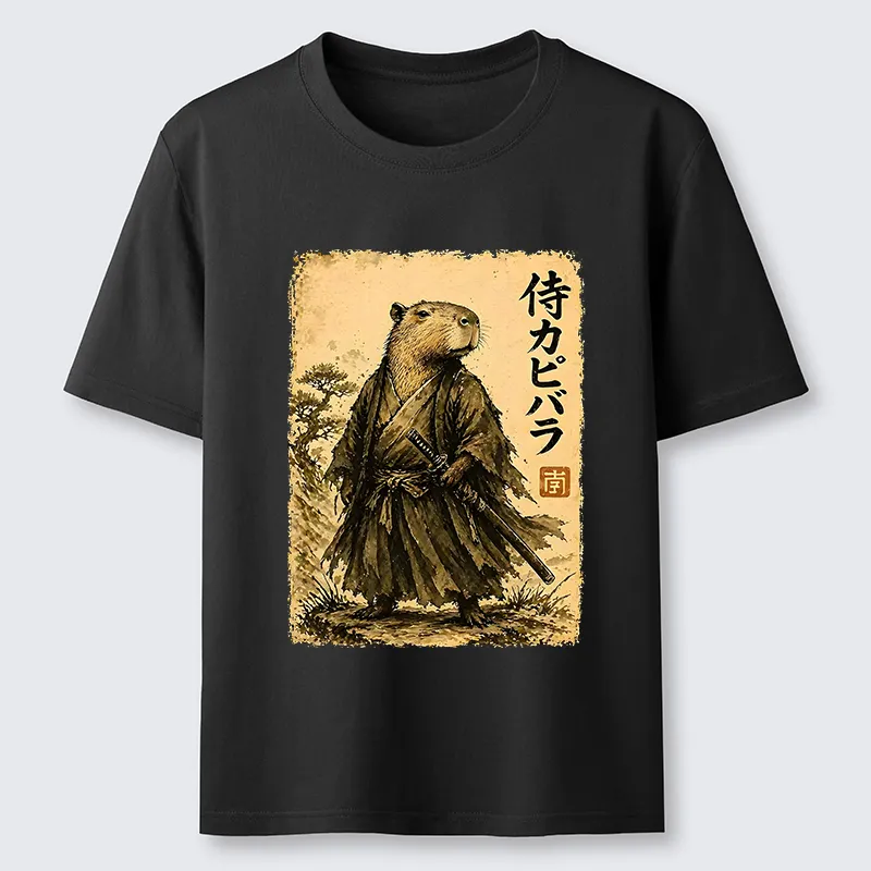 Tokyo-Tiger Japanese Samurai Capybara Classic T-Shirt Sale