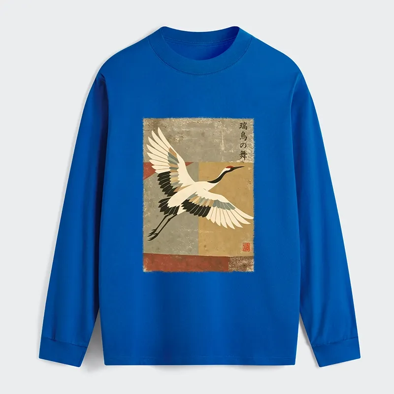 Tokyo‑Tiger Crane Spirit Classic Long Sleeve T-Shirt