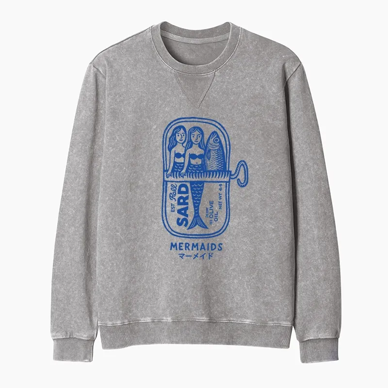 Tokyo-Tiger Mermaid Can Washed Terry Sweatshirt