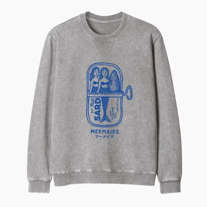 Tokyo-Tiger Mermaid Can Washed Terry Sweatshirt