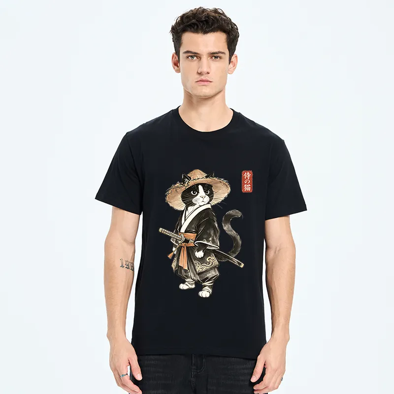 Tokyo-Tiger Funny Samurai Cute Cat Classic T-Shirt