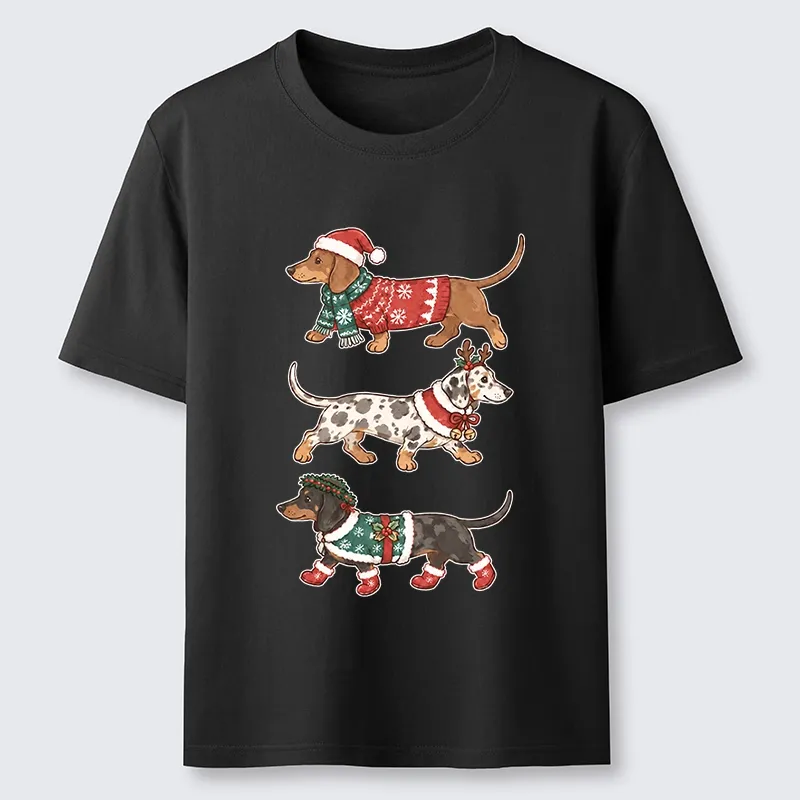 Tokyo-Tiger Christmas Dachshund Trio Classic T-Shirt