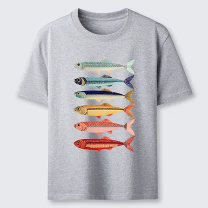 Tokyo-Tiger Colorful Fish Stack Classic T-Shirt