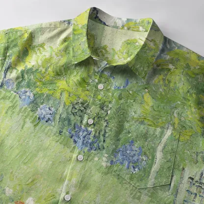 Tokyo-Tiger Black Cat In The Garden Button-up Shirt