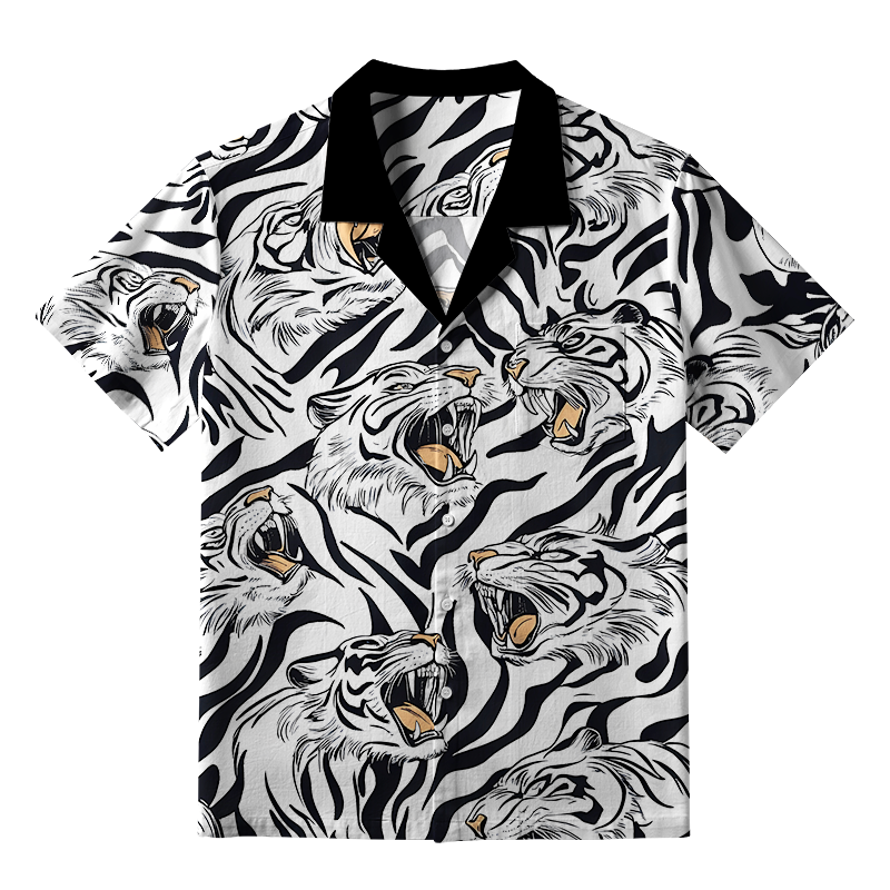 Tokyo-Tiger Roaring Tiger Aloha Hawaiian Shirt
