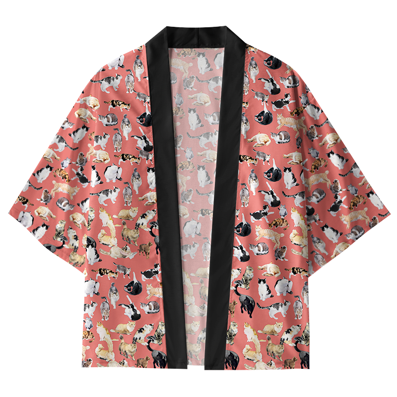 Tokyo-Tiger Cats Collection Kimono Cardigan