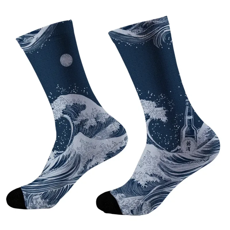 Tokyo-Tiger The Great Wave Off Beer Socks Sale