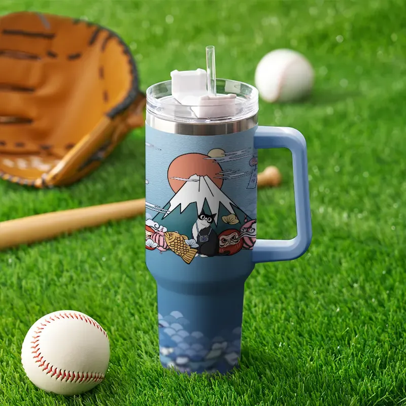 Tokyo-Tiger Mount Fuji Cat 40oz Tumbler