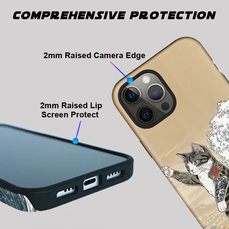 Tokyo-Tiger Cat Surfing Phone Case