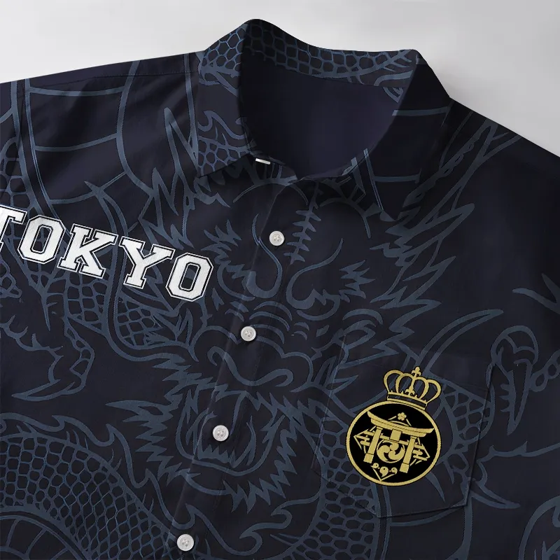 Tokyo-Tiger Rise Of The Dragon Button-up Shirt