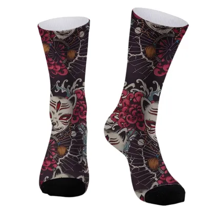 Tokyo-Tiger Fox Mask Socks
