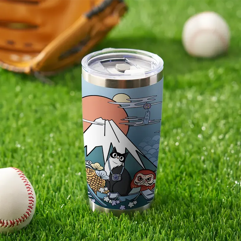 Tokyo-Tiger Mount Fuji Cat 20oz Tumbler