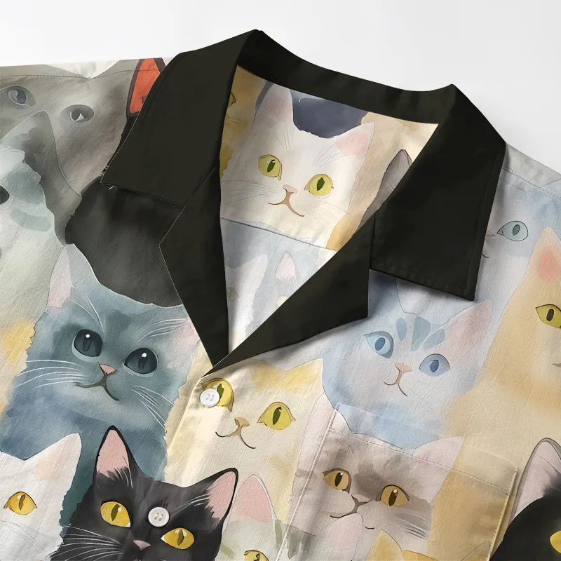 Tokyo-Tiger Adorable Cats Aloha Hawaiian Shirt
