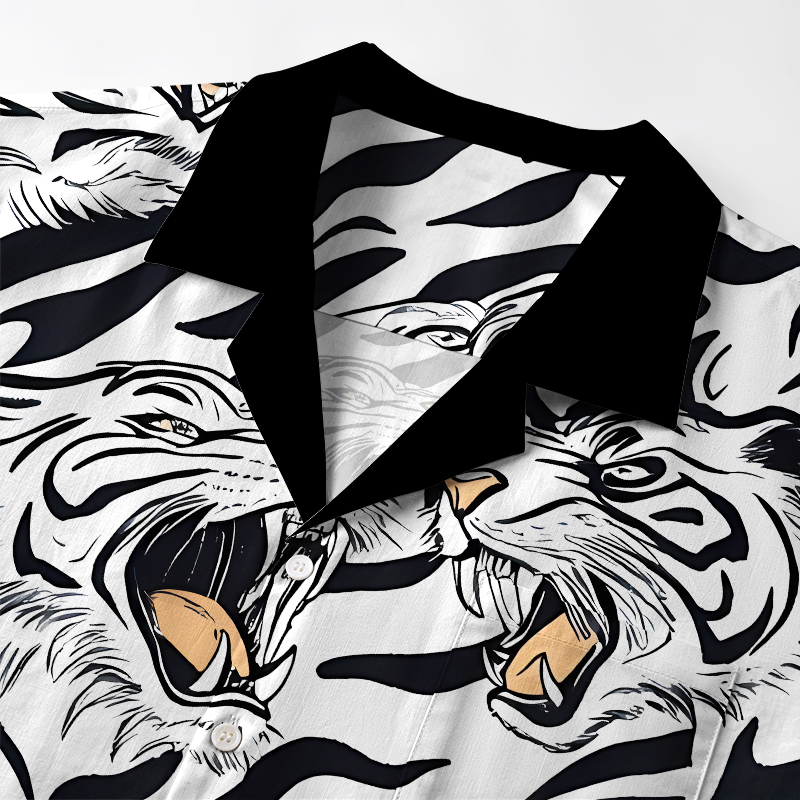 Tokyo-Tiger Roaring Tiger Aloha Hawaiian Shirt