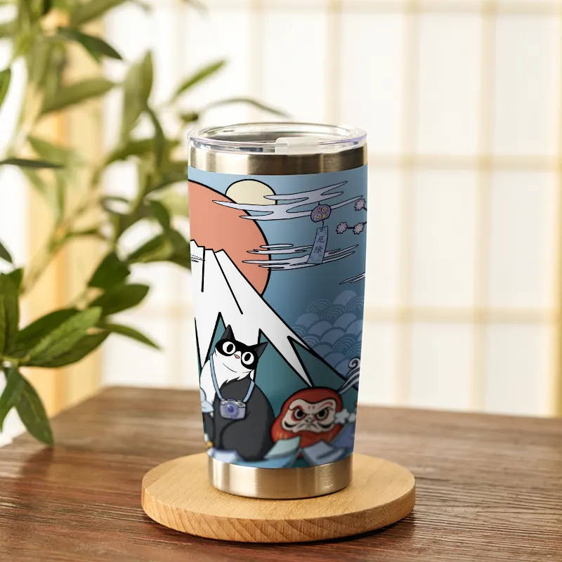Tokyo-Tiger Mount Fuji Cat 20oz Tumbler