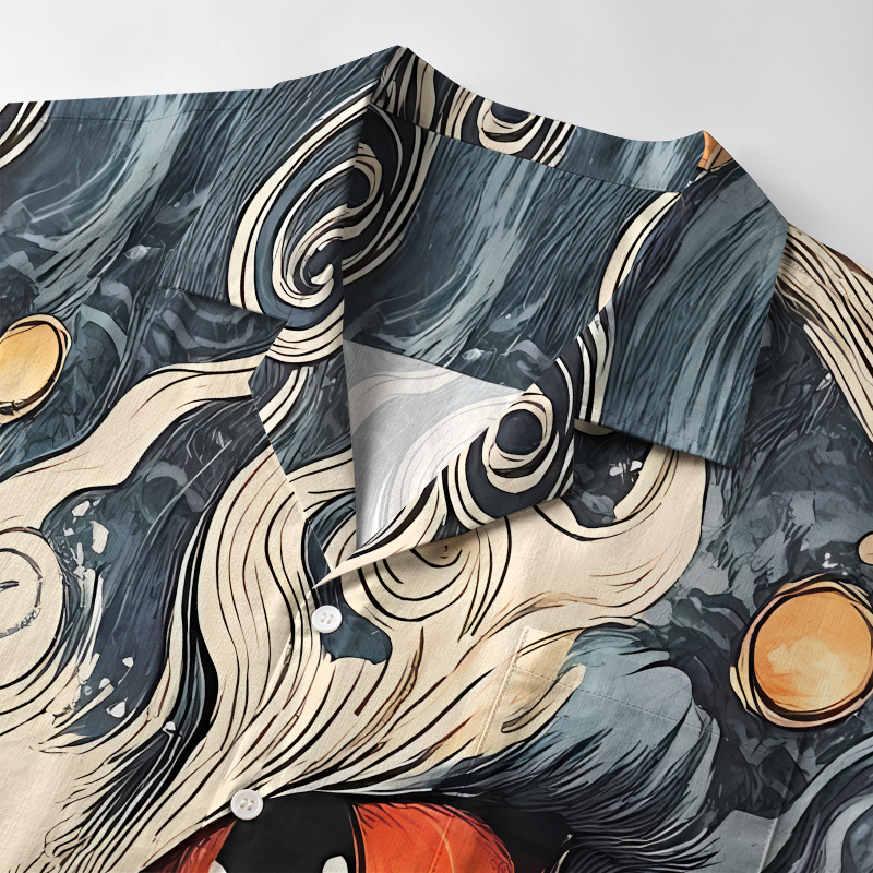 Tokyo-Tiger Mysterious Cat's Gaze Aloha Hawaiian Shirt