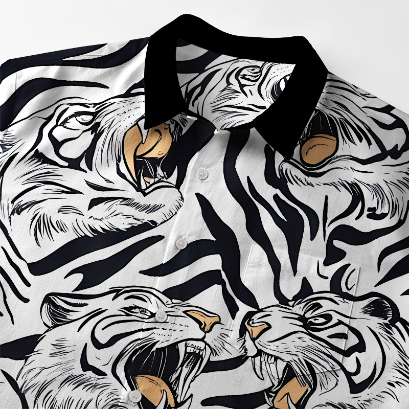 Tokyo-Tiger Roaring Tiger Button-up Shirt