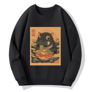 Image of Tokyo-Tiger Moo Deng Eat Ramen Sweatshirt