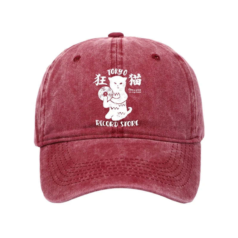 Tokyo-Tiger Tokyo Record Store Cat CD Washed Cap