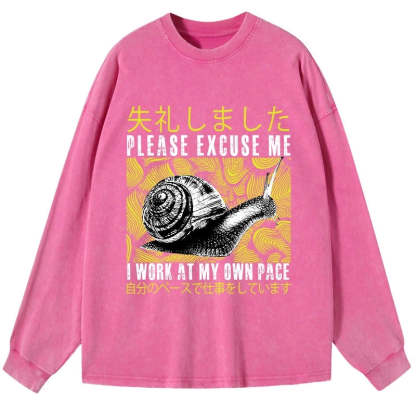 Tokyo-Tiger Snails That Work According To Their Own Rules Washed Long Sleeve T-Shirt