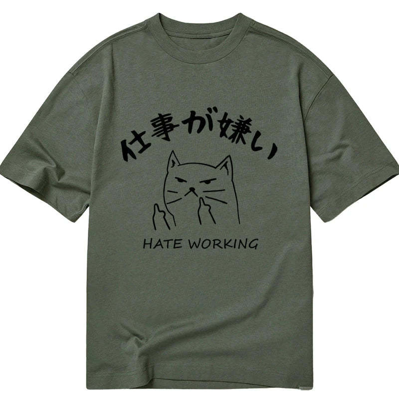 Tokyo-Tiger A Cat That Hates Work Classic T-Shirt-tokyo-tiger
