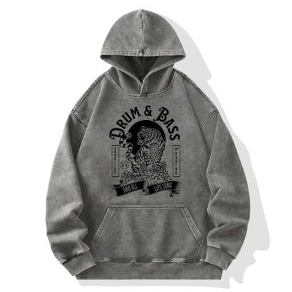 Tokyo-Tiger Drum & Bass Tiger Washed Hoodie