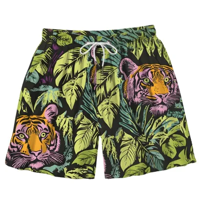 Tokyo-Tiger Tiger In The Jungle Aloha Mens Swim Trunks